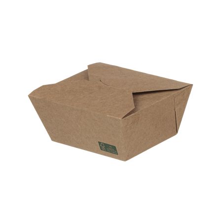 Caja de papel kraft para alimentos con forma de carpeta FSC
